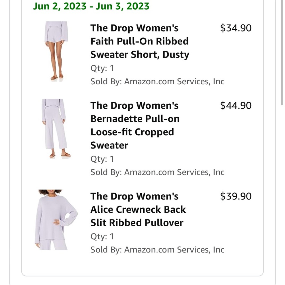 Amazon the drop sweater set!